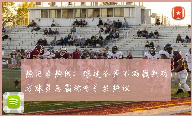 热记看热闹：球迷齐声不满裁判对方球员恶霸称呼引发热议